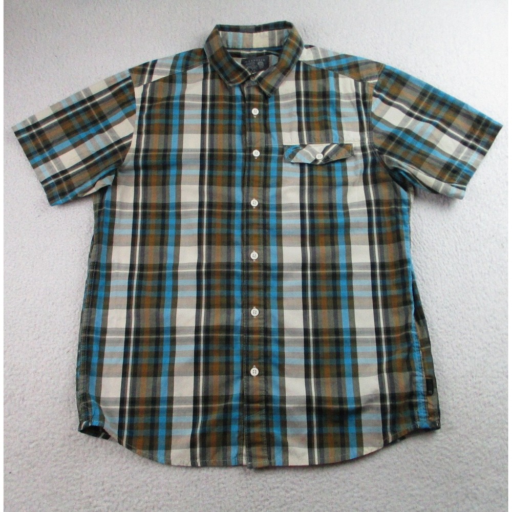 Mountain‎ Hardwear Shirt Mens Small Plaid Short Sleeve Button Up Outdoor Hiking